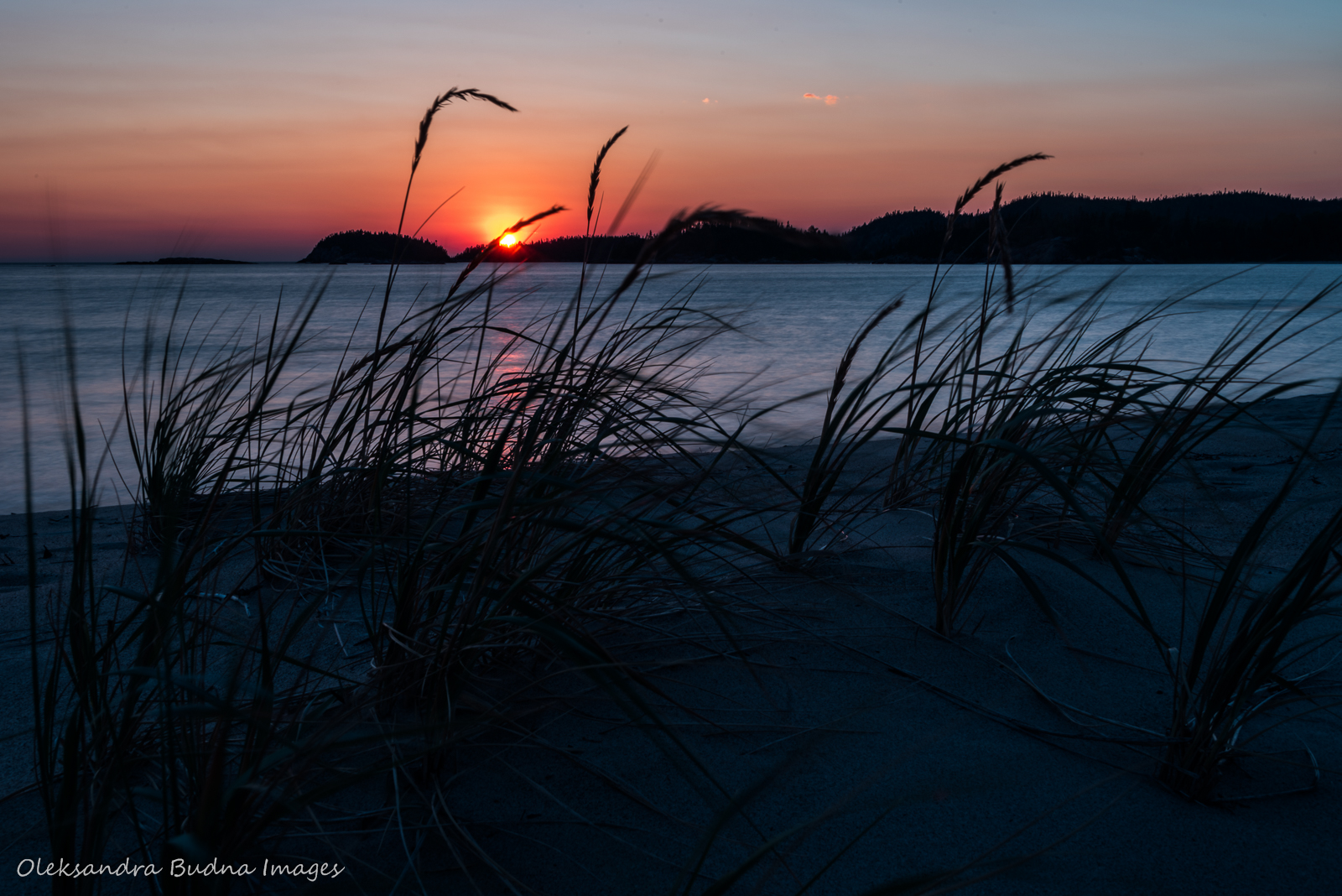 Sunset on Lake Superior at Oiseau Bay in Pukaskwa